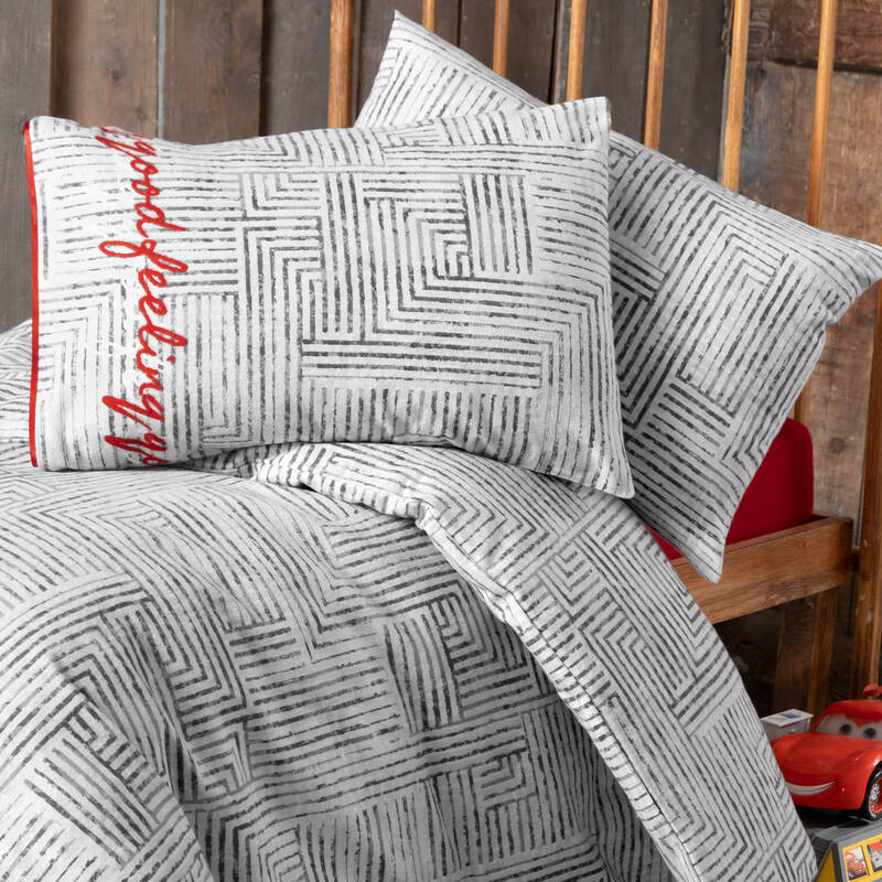 FREDDY GRİ FLANEL BEBEK NEVRESİM TAKIMI