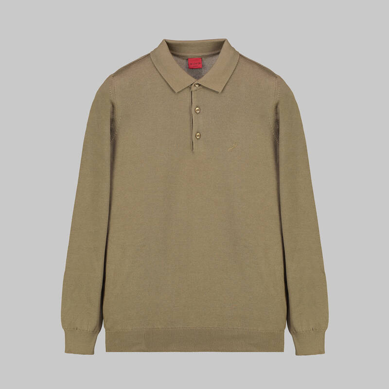 DÜĞMELİ POLO YAKA LACİVERT TRİKO KAZAK