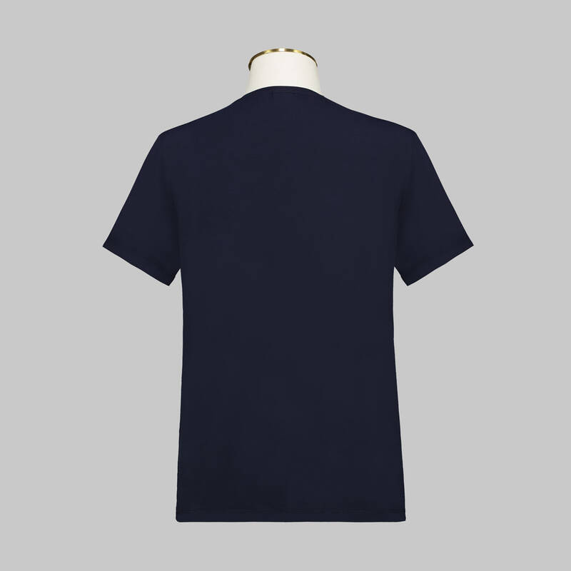 SARAR BİSİKLET YAKA LACİVERT T-SHIRT