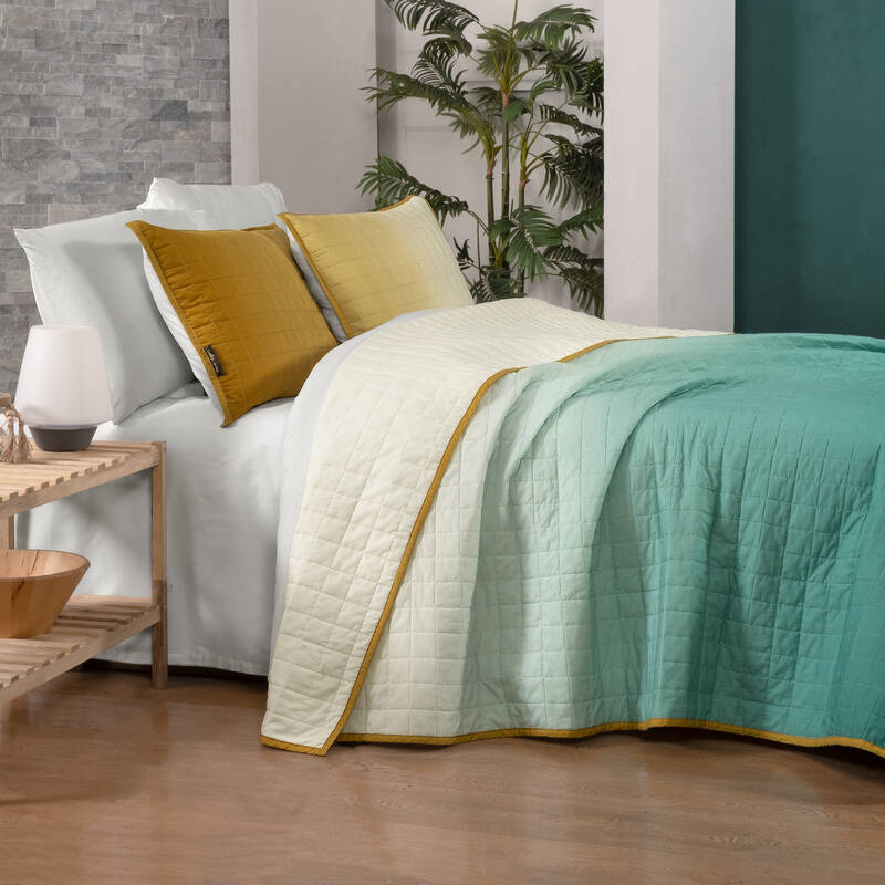 DİNA ÇİFT KİŞİLİK MAVİ YATAK ÖRTÜSÜ