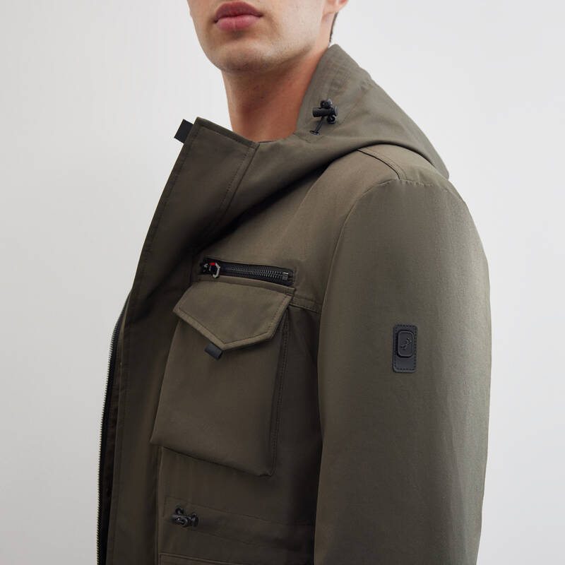 SAFARİ KAPÜŞONLU SİYAH KABAN