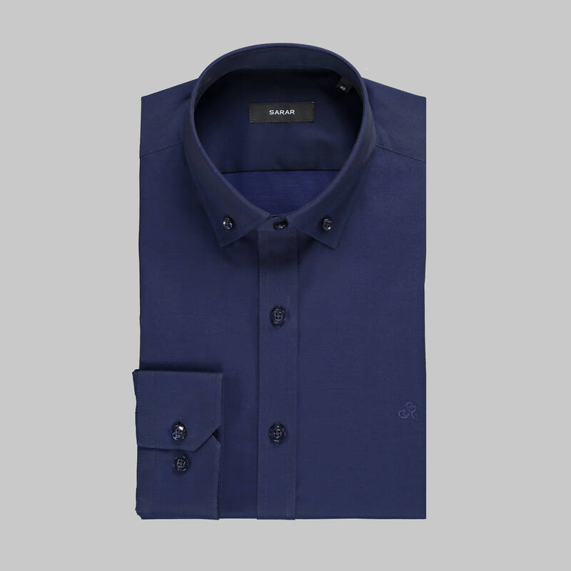 ELETA SLIMEO LACİVERT GÖMLEK