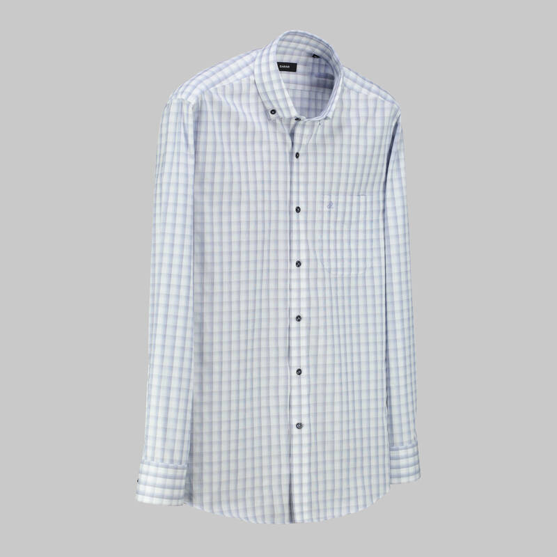 ELETA SELECTION KARELİ MAVİ GÖMLEK