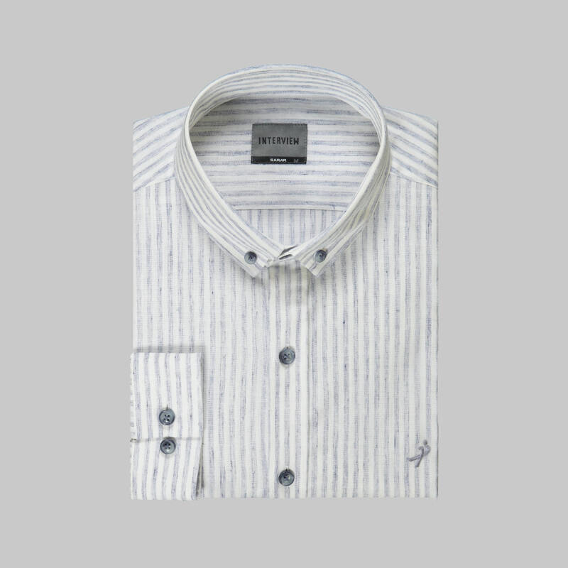 GOIAS KAHVERENGİ UZUN KOL SLİM GÖMLEK