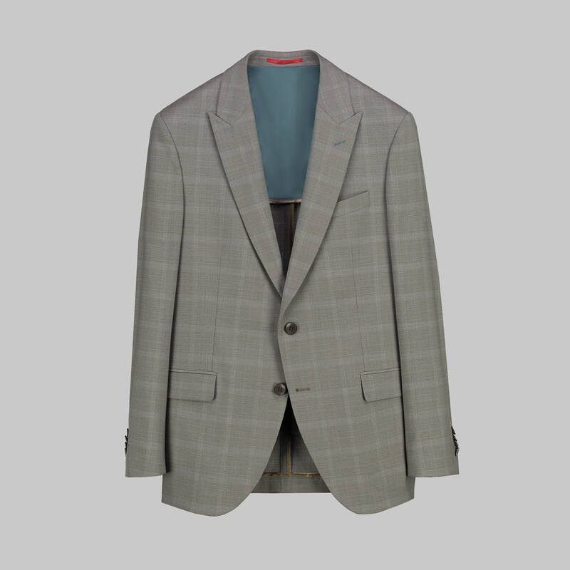 AMARA AÇIK GRİ KARELİ YELEKLİ TAKIM