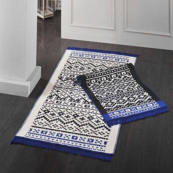 ANGOLA MAVİ YER HALISI:60X100