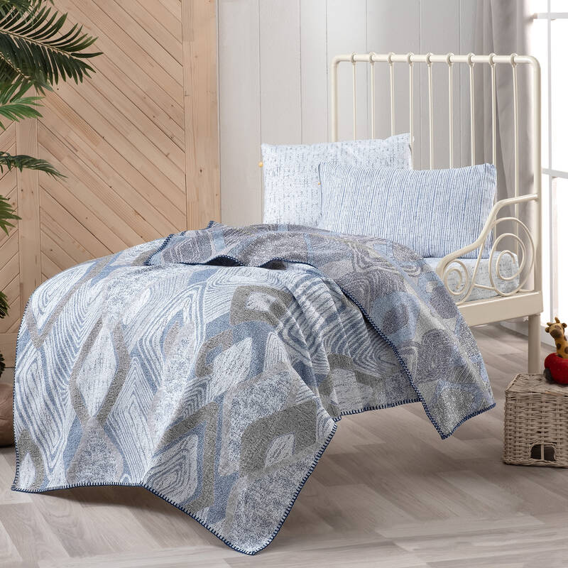 PEDRO MAVİ BEBEK PİKE TAKIMI