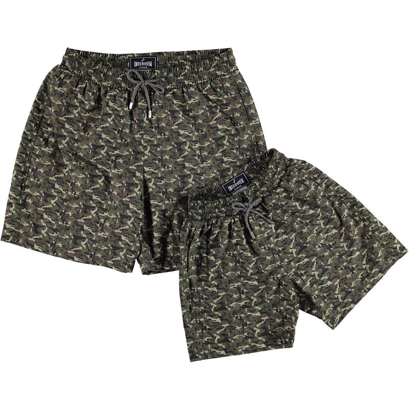 DESENLİ VILE YEŞİL DENİZ ŞORTU