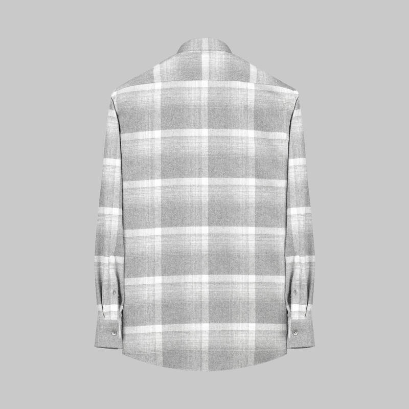 ELETA UZUN KOL KARELİ GRİ GÖMLEK