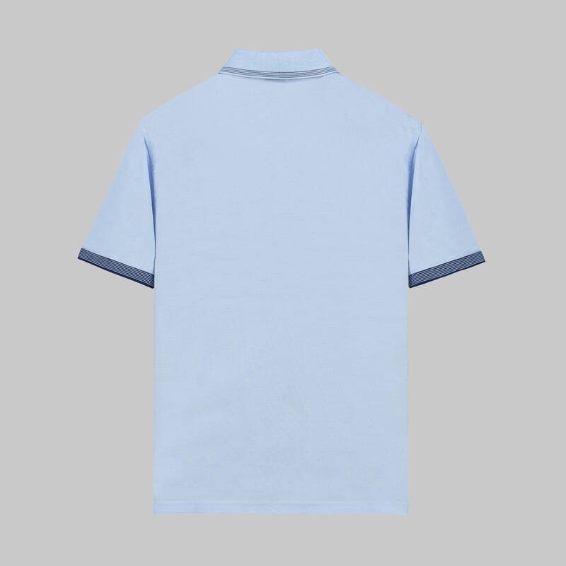 POLO YAKA BİYE DETAYLI İNDİGO TİŞÖRT