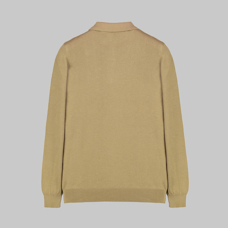 DÜĞMELİ POLO YAKA LACİVERT TRİKO KAZAK