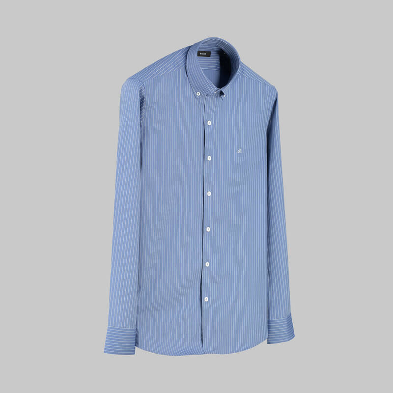 ELETA UZUN KOL MAVİ SLIM GÖMLEK