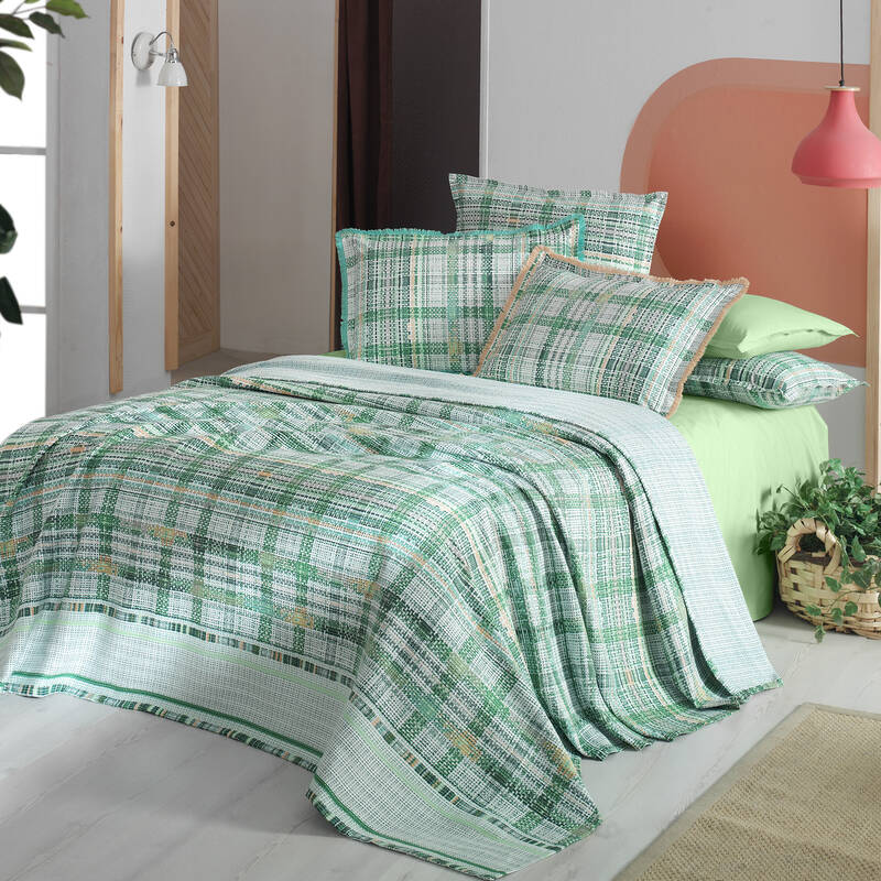 LANZO TEK KİŞİLİK YEŞİL PİKE TAKIMI