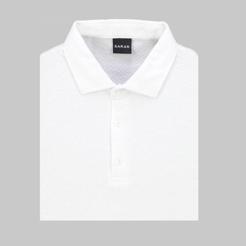 SARAR POLO YAKA BEYAZ T-SHIRT