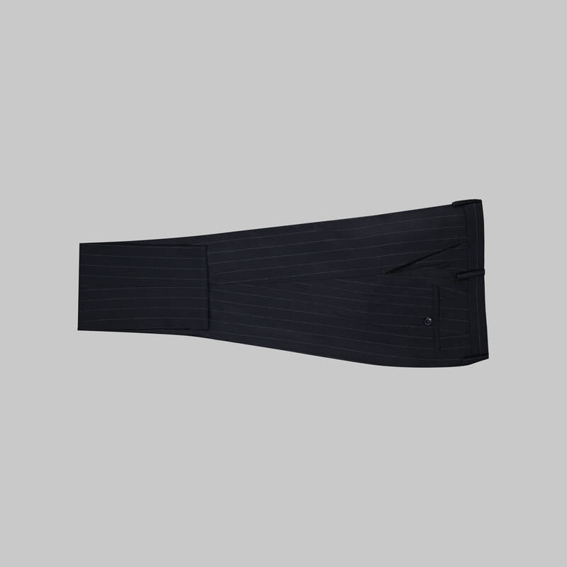 GOLDEN RESTA ÇİZGİLİ KRUVAZE KOYU LACİVERT TAKIM ELBİSE