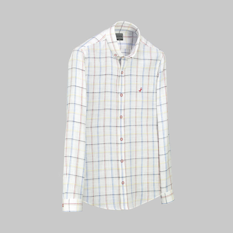 GOIAS KARELİ BEJ GÖMLEK