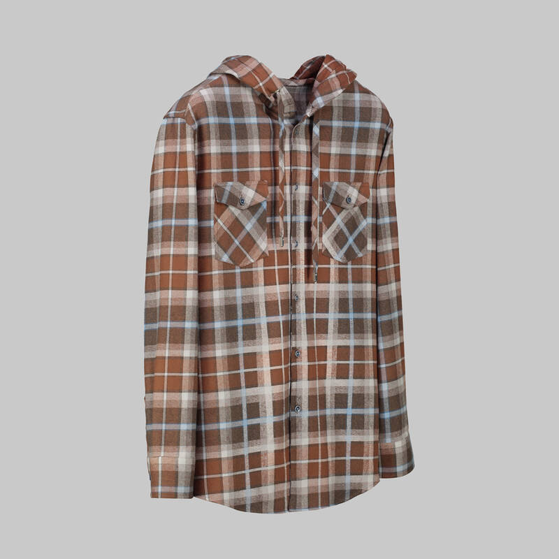 NORA KAPÜŞONLU KAHVERENGİ GÖMLEK