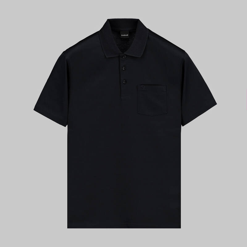 POLO YAKA CEPLİ SİYAH TİŞÖRT