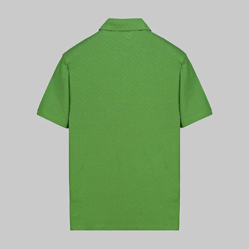 POLO YAKA PETEK DESENLİ YEŞİL TİŞÖRT