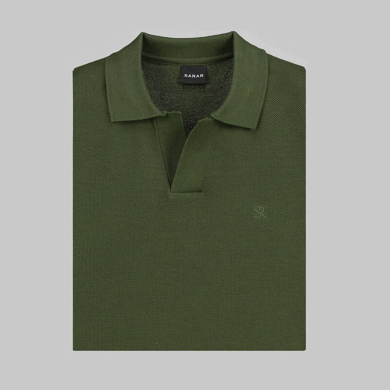 POLO YAKA KISA KOL YEŞİL TRİKO KAZAK