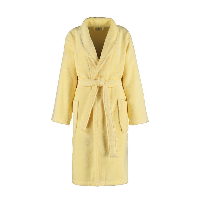 MICCO ŞAL YAKA UNISEX BORNOZ SARI