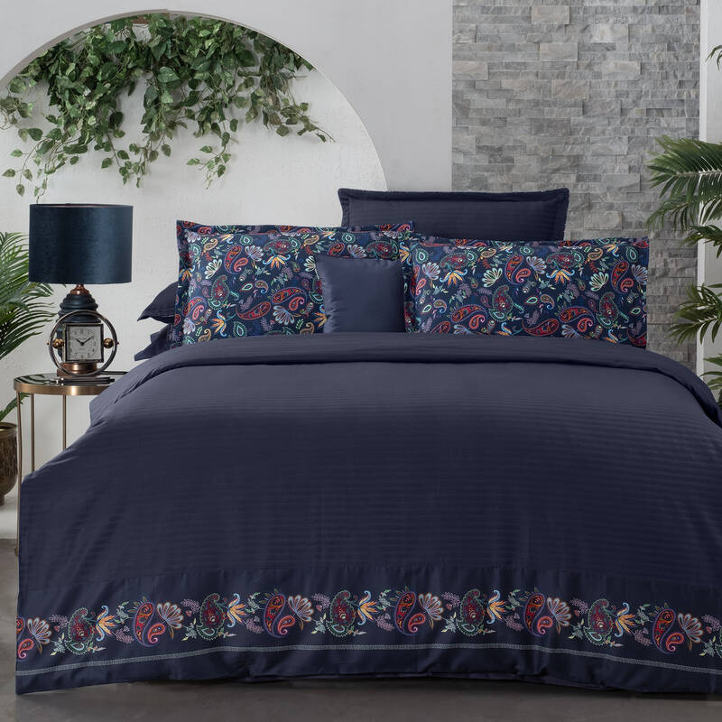 TIROL SATEN KING SIZE GRİ NEVRESİM TAKIMI