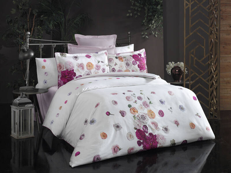 MISTY SATEN BEYAZ KING SIZE NEVRESİM TAKIMI