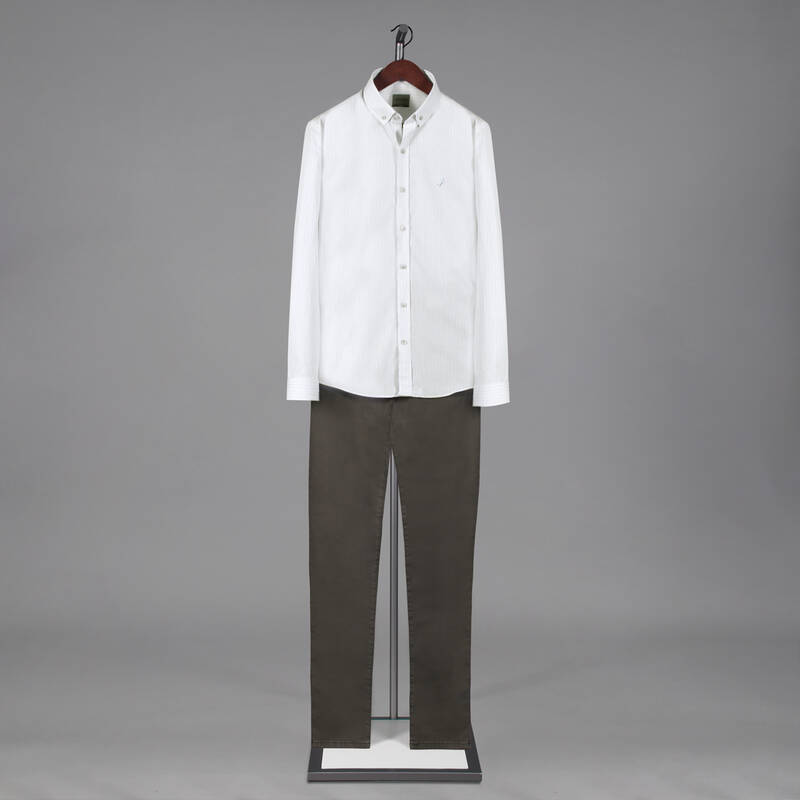 GOIAS ÇİZGİLİ PEMBE GÖMLEK