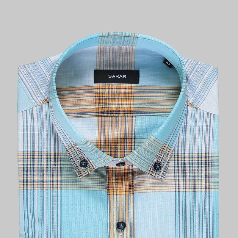 ELETA SLIMEO TURKUAZ GÖMLEK