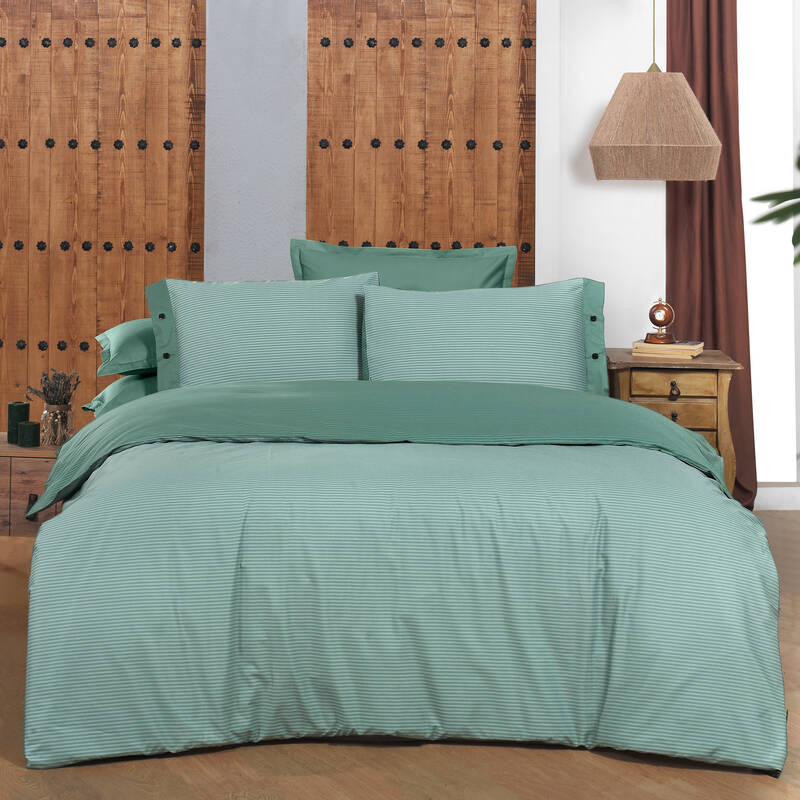 NEW FANCY STRIPE TEK KİŞİLİK MAVİ NEVRESİM TAKIMI