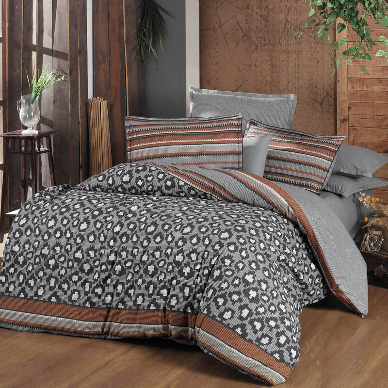 SHERI FLANEL GRİ KING SIZE NEVRESİM TAKIMI