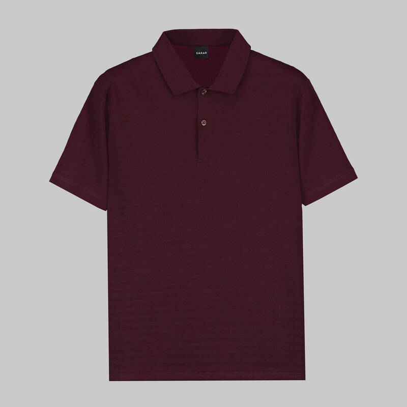DÜĞMELİ POLO YAKA BORDO T-SHIRT