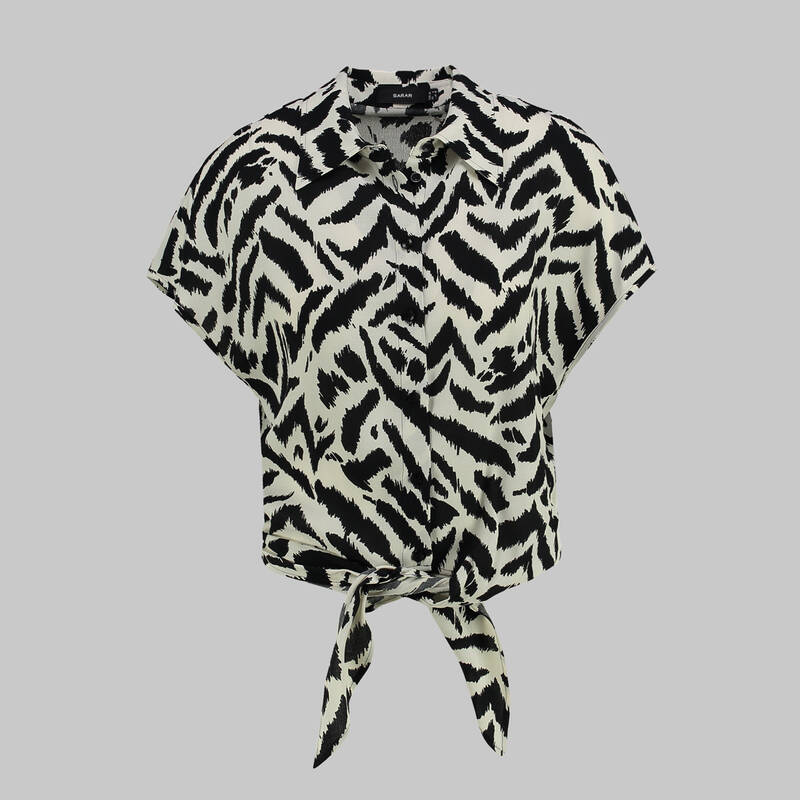 JOSETH SİYAH BEYAZ BLUZ