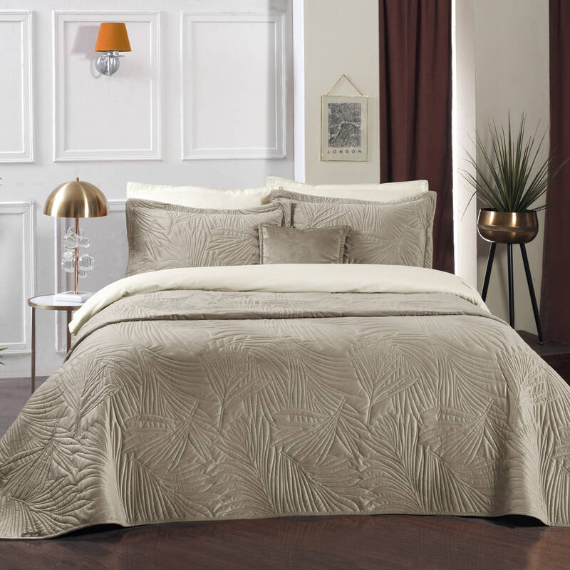 CLARA GRİ YATAK ÖRTÜSÜ SETİ ÇİFT KİŞİLİK