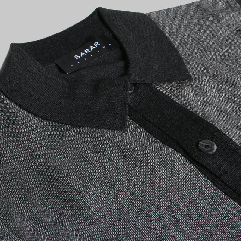 SARAR PREMIUM DÜĞMELİ POLO YAKA GRİ TRİKO