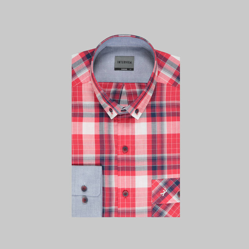 CARİNA KIRMIZI UZUN KOL GÖMLEK