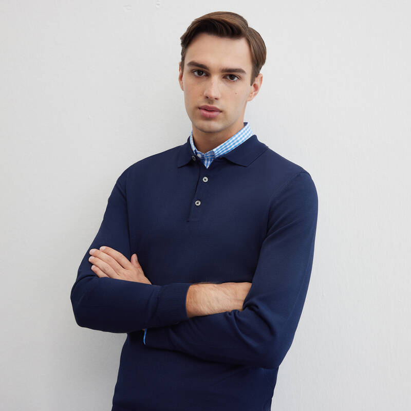 GOIAS KARELİ MAVİ GÖMLEK