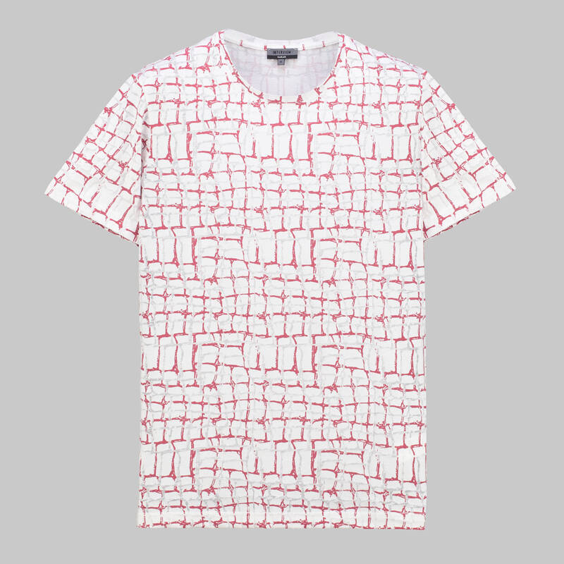 INTERVIEW BİSİKLET YAKA BORDO T-SHIRT