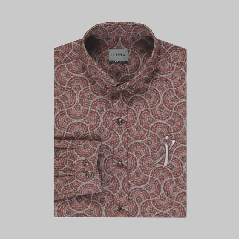 GOIAS DESENLİ BORDO GÖMLEK